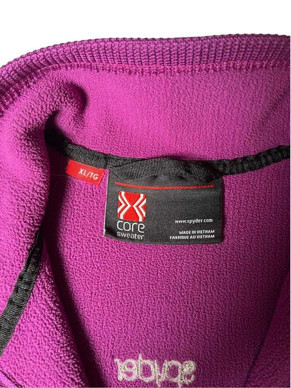 Spyder Purple Valor Half Zip Core Sweater Size XL - Picture 3 of 8